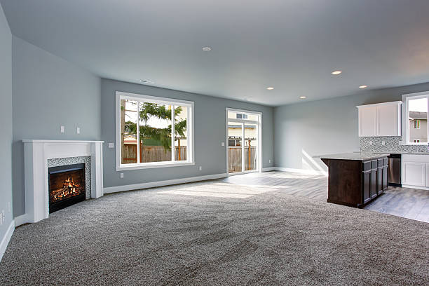 Revêtement de sol en moquette dans un salon moderne