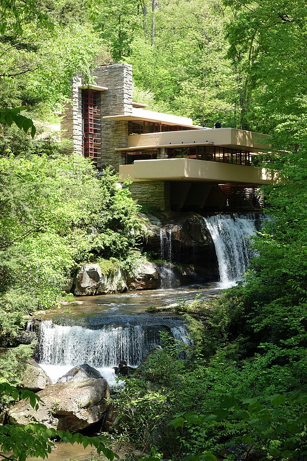 La maison sur la cascade par Frank Lloyd Wright.