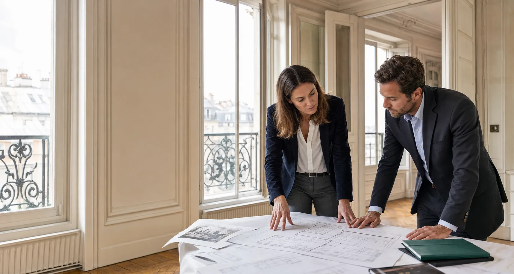 Collaboration entre deux architectes d'intérieur