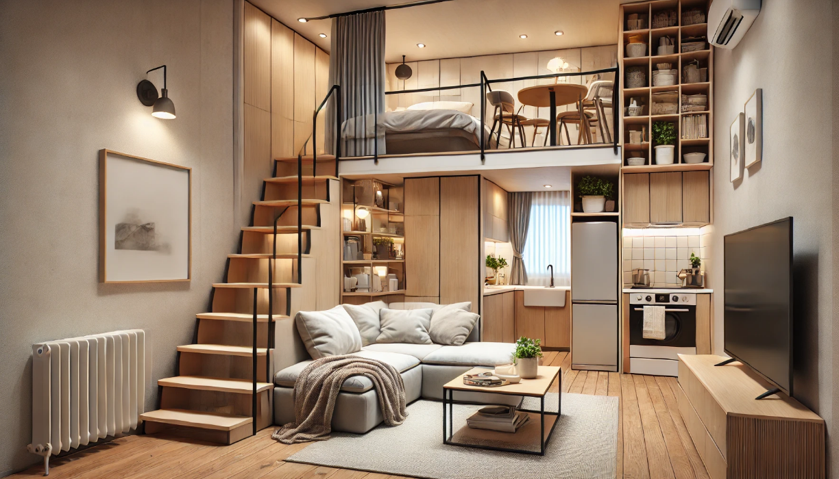 duplex, cuisine ouverte et mezzanine