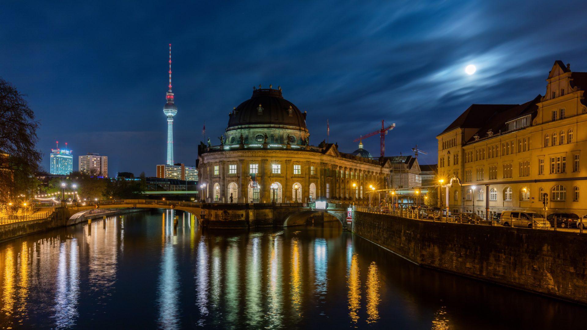 Musée Bode à Berlin la nuit
