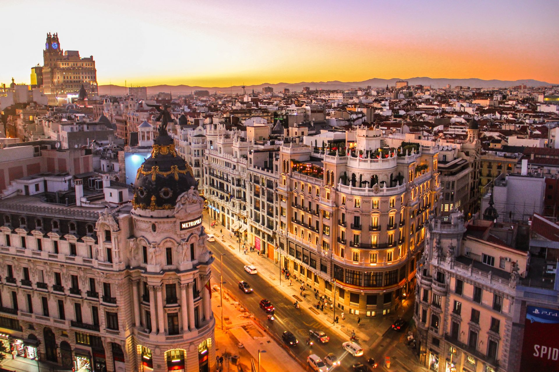 Vue aérienne de Madrid en Espagne