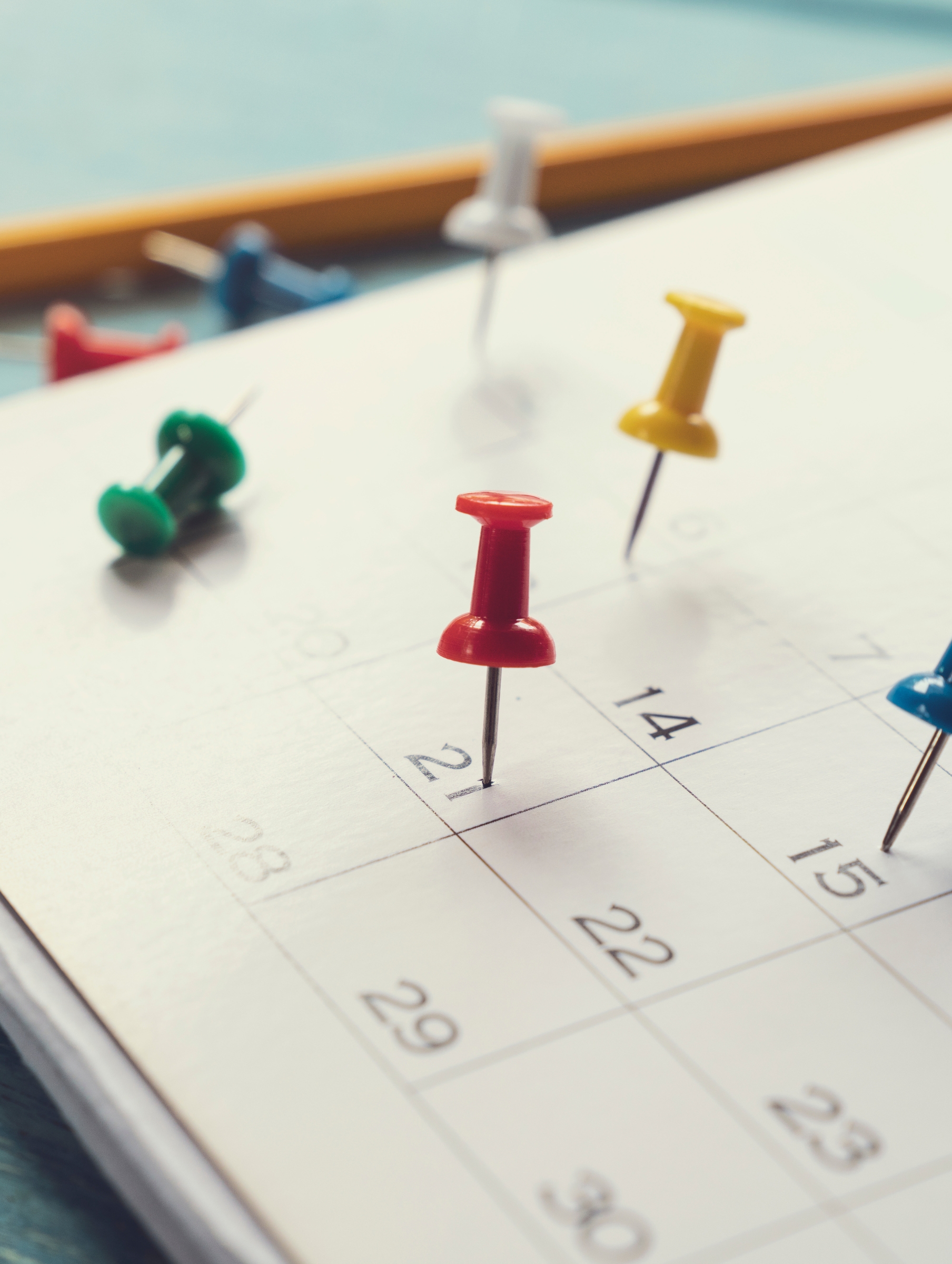 calendrier marqueur dans note