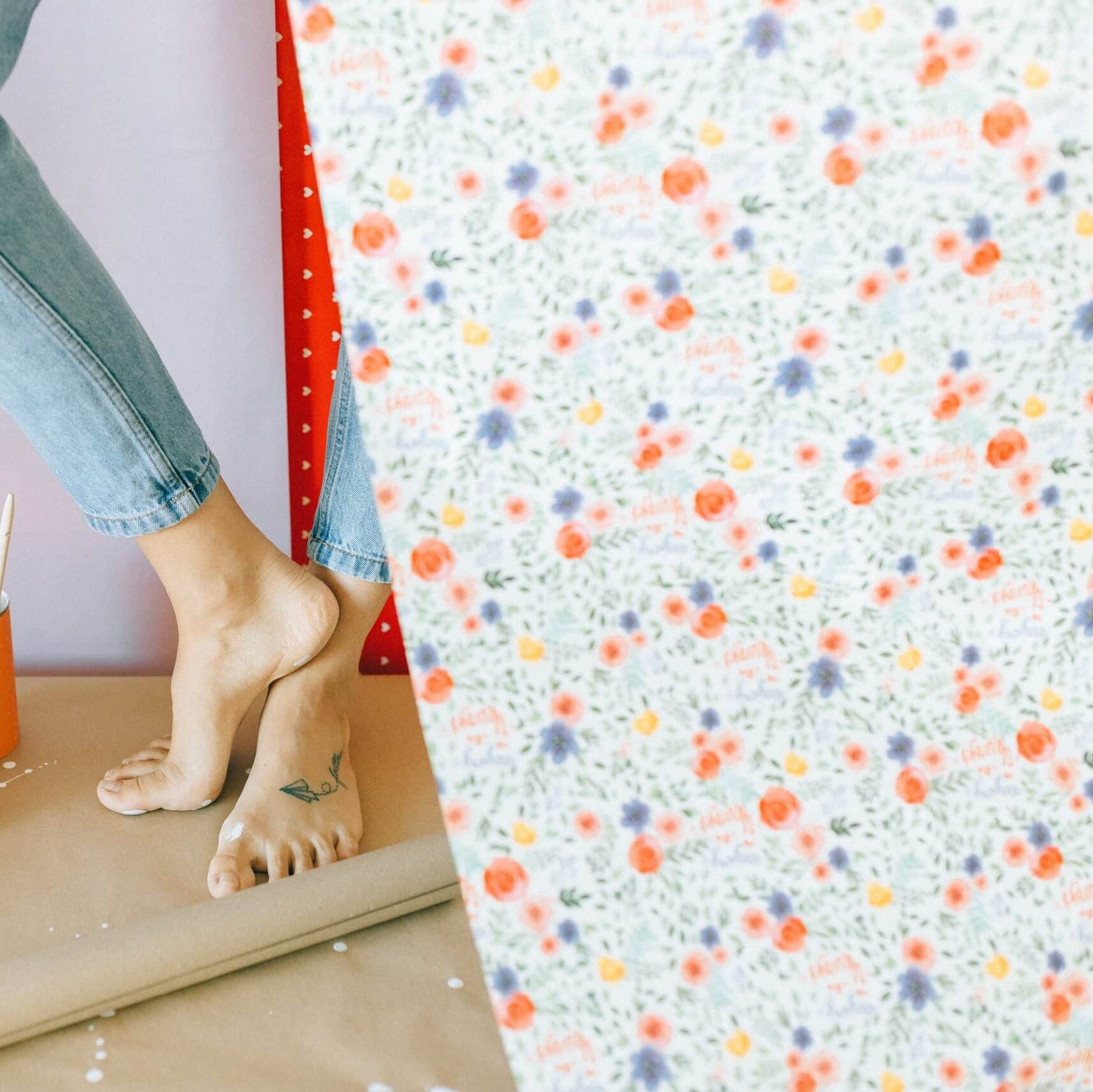 papier peint, rénovation mur